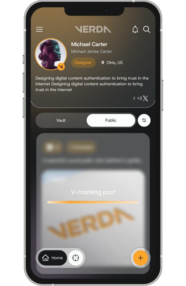 Verda app interface